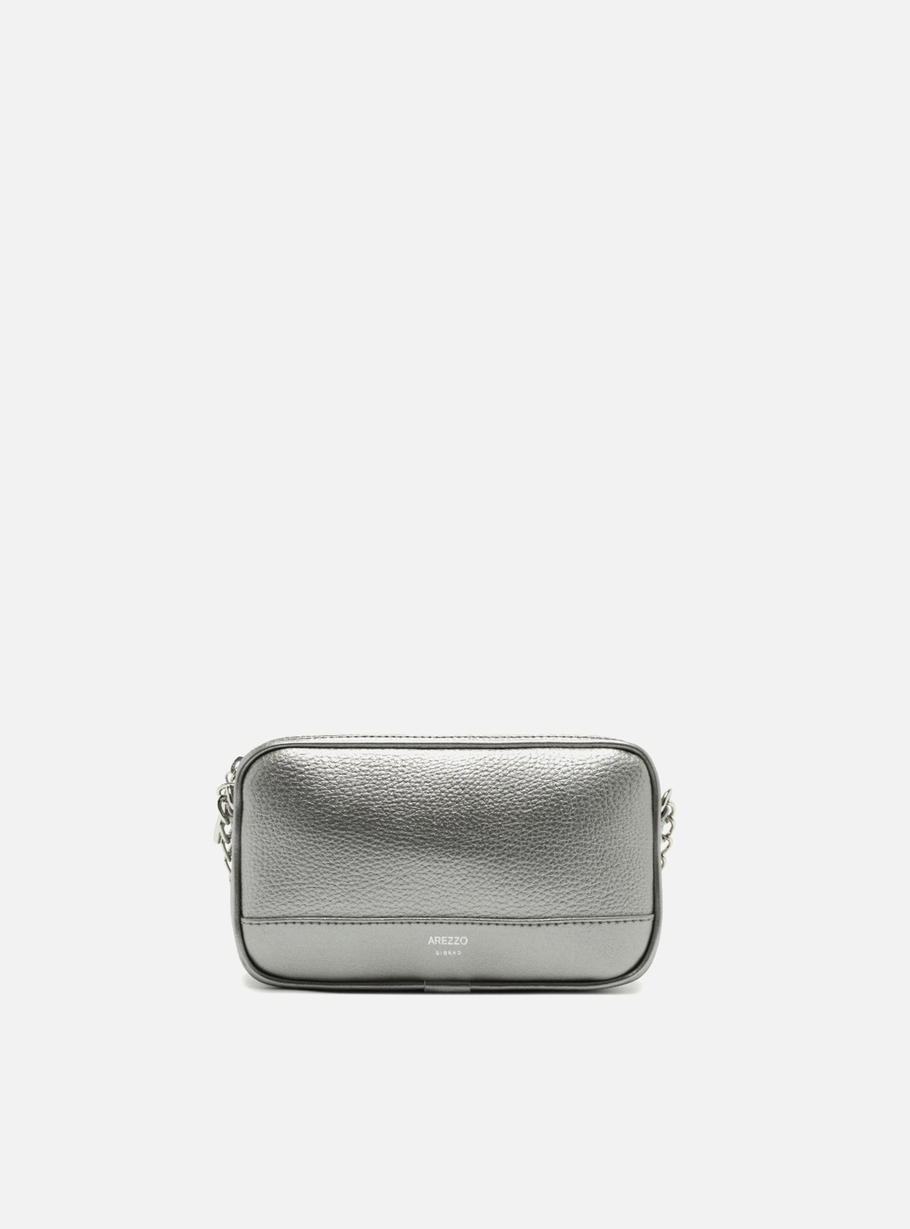 Bolsa Tiracolo Prata Pequena Corrente Basic — foto 1
