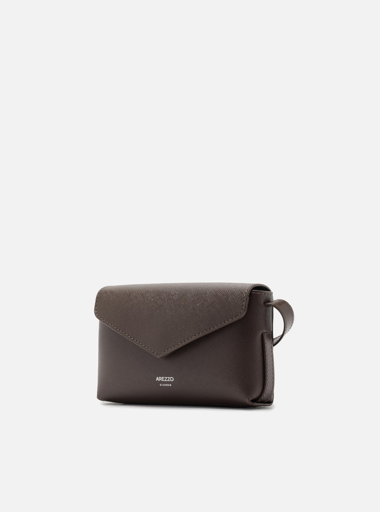 Bolsa Tiracolo Marrom Escura Pequena Envelope — foto 2