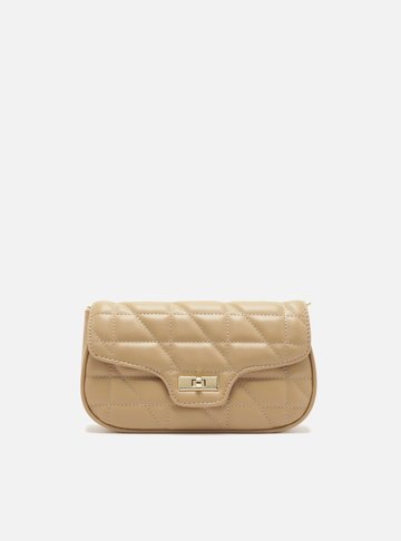 Arezzo — Bolsa Tiracolo Bege Matelassê Média