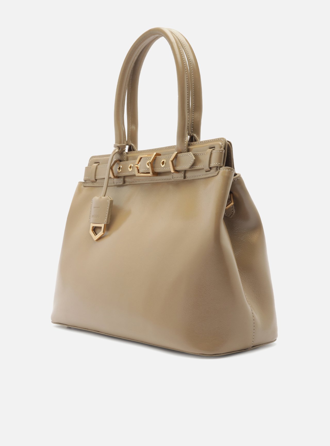Bolsa Tote Cinza Couro Grande Bag Charm Victória — foto 2