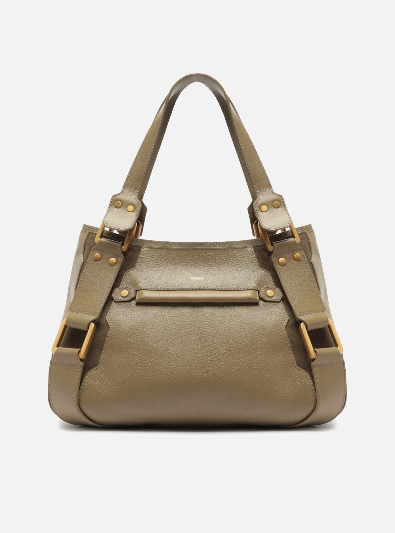 Bolsa Tote Cinza Couro Gretha Grande — foto 1