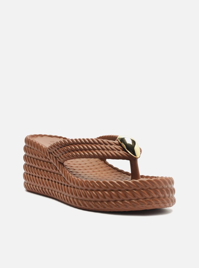 Sandália Marrom Flatform Marrocos Sun