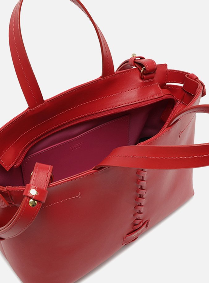 Bolsa Tote Vermelha Giorno Média Trançado
