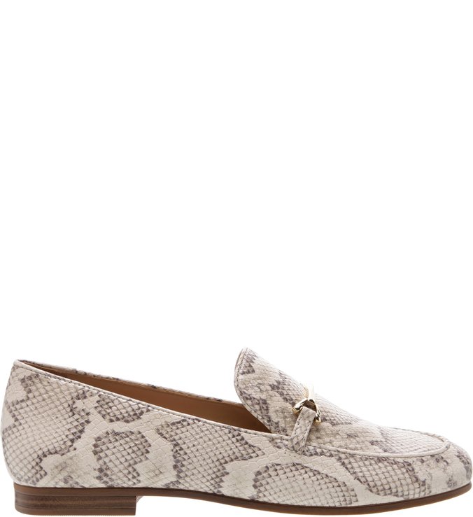 Mocassim Snake Rasteiro Fivela Porcelana