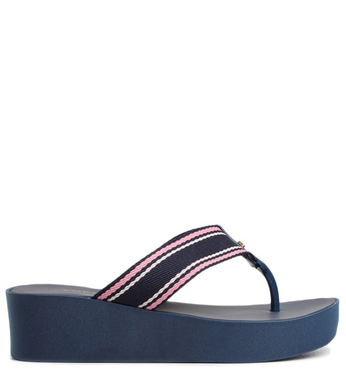 Sandália Azul Flatform Gorgurão Brizza