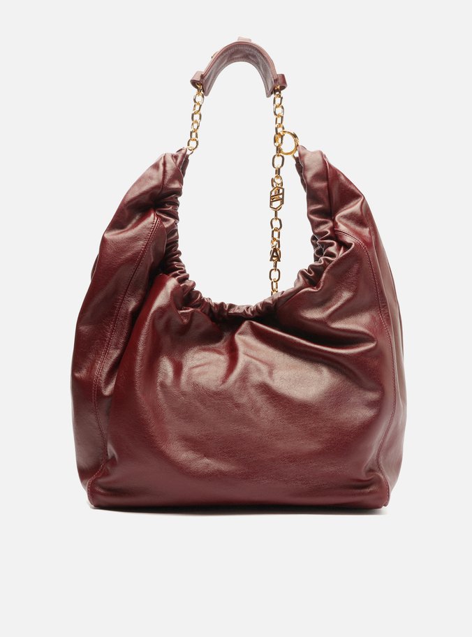 Bolsa Hobo Vermelha Couro Olívia Grande