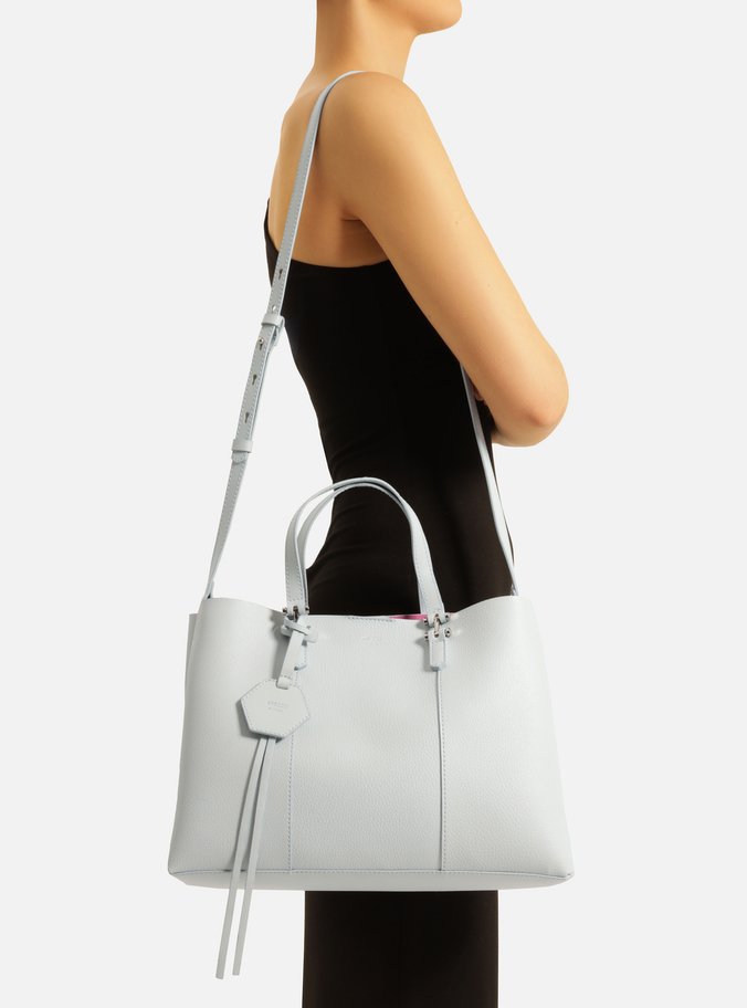 Bolsa Tote Azul Grande Bag Charm Hexágono