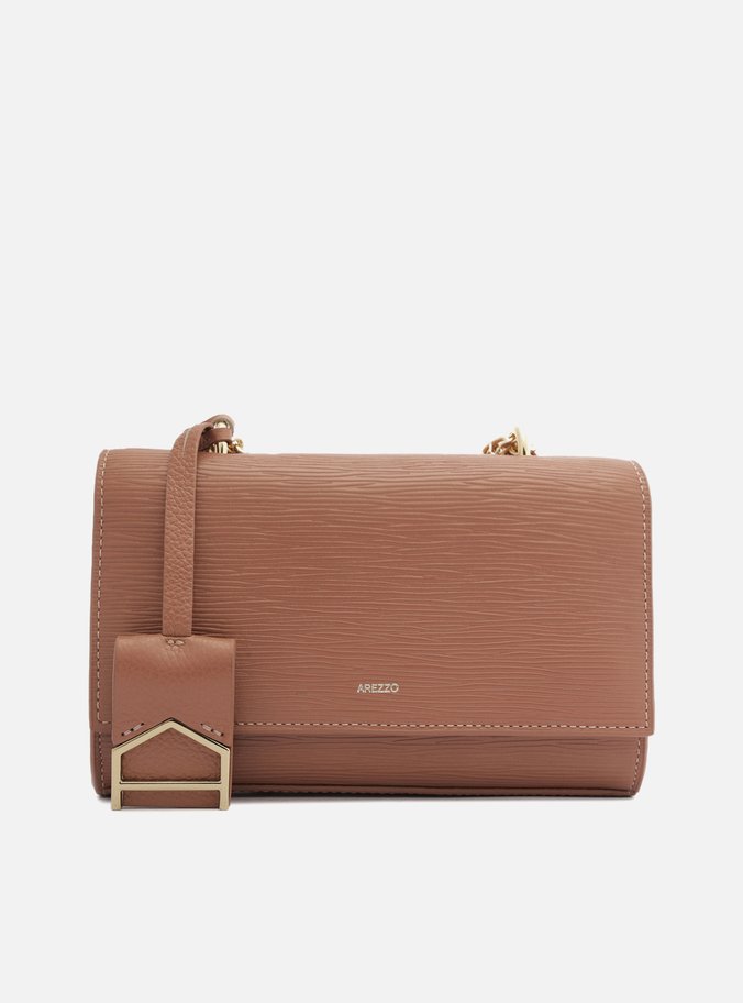 Bolsa Tiracolo Rosa Couro Abraccio Pequena