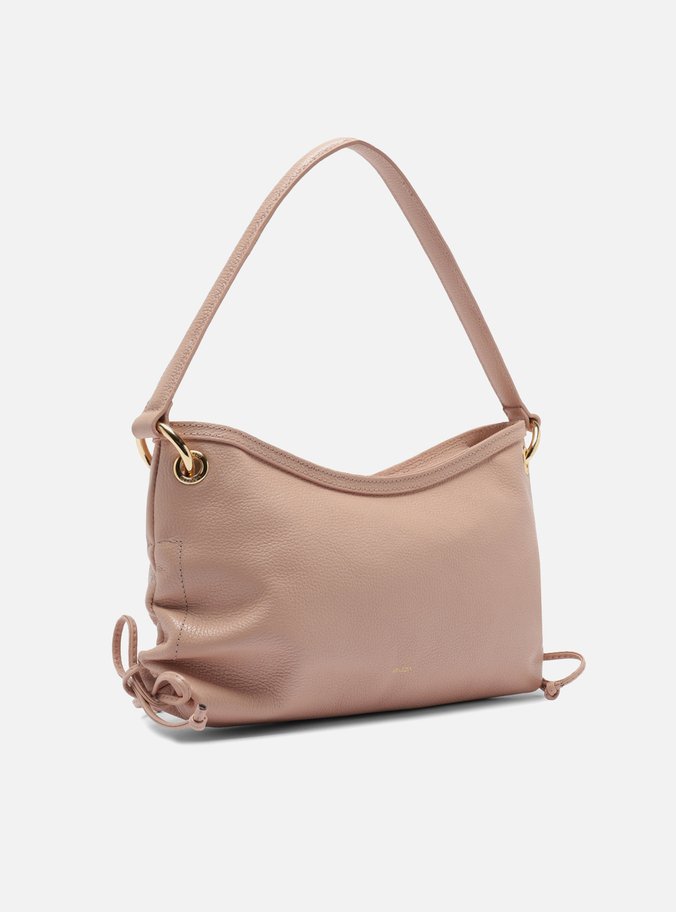 Bolsa Tiracolo Couro Rosa Média