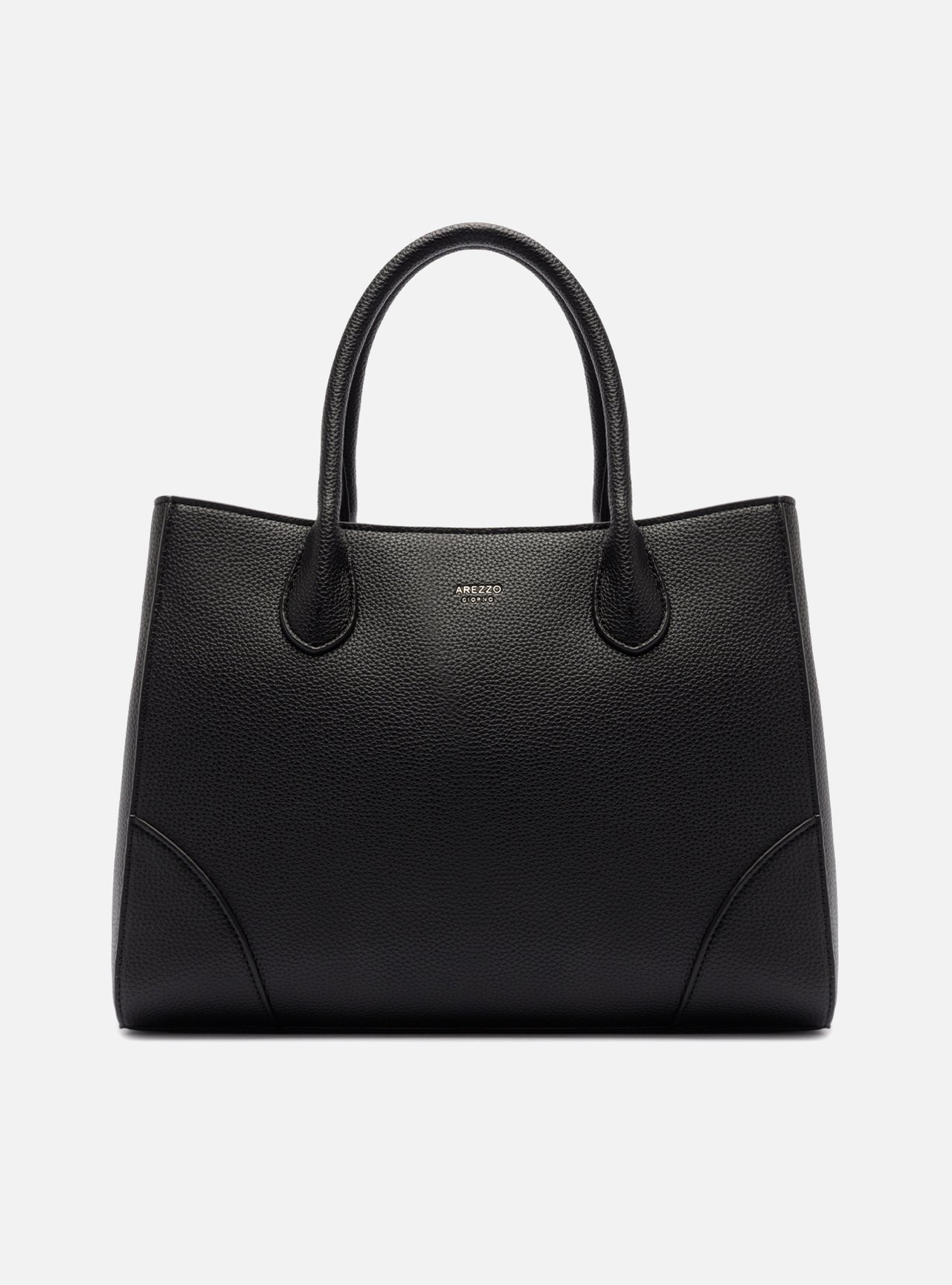 Bolsa Tote Preta Grande Textura — foto 1