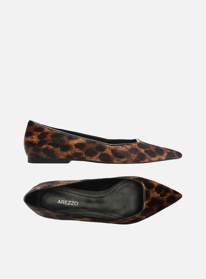 Sapatilha Animal Print Bico Fino Básica