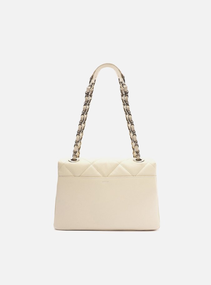 Bolsa Tiracolo Off-White Couro Mizz Média