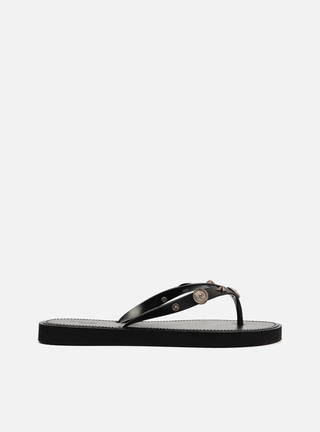 Chinelo de Dedo Preto Aplicações — foto 3