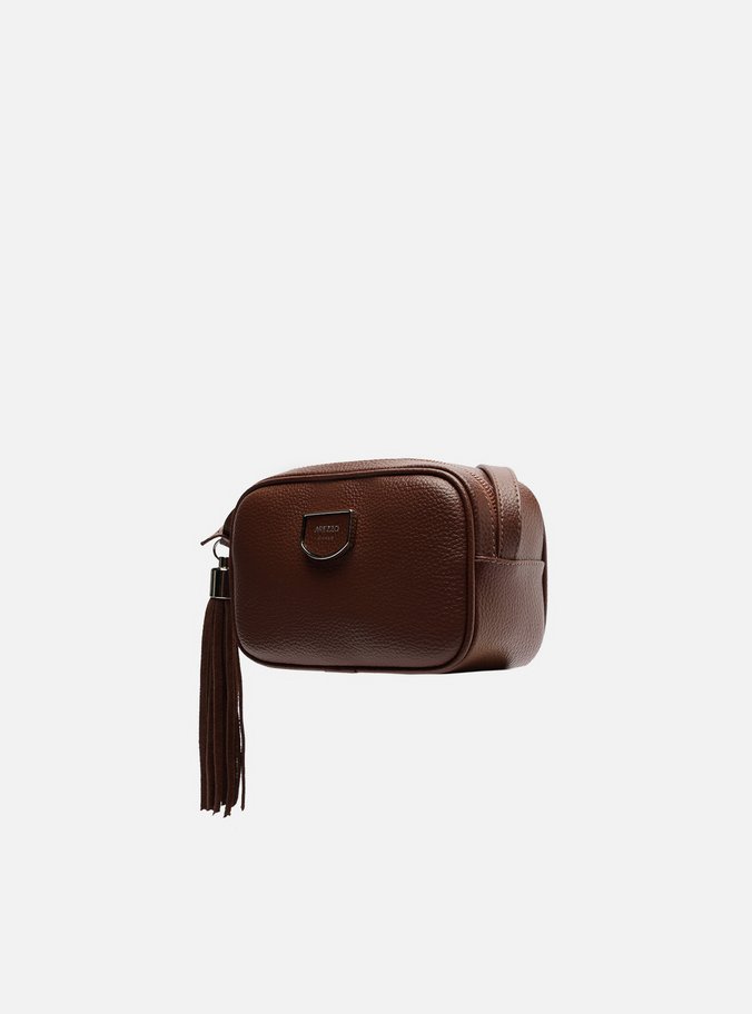 Bolsa Tiracolo Marrom Pequena Tag Barbicacho