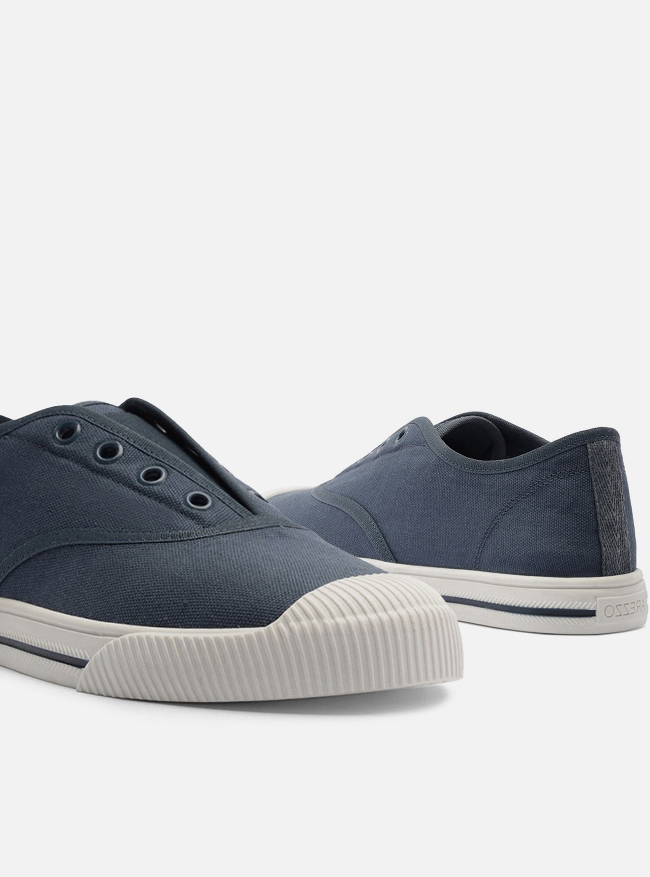 Tênis Slip On Azul Lona Elástico — foto 4