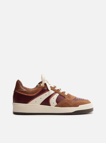 Tênis Marrom Multimaterial Amarração Mix Urban