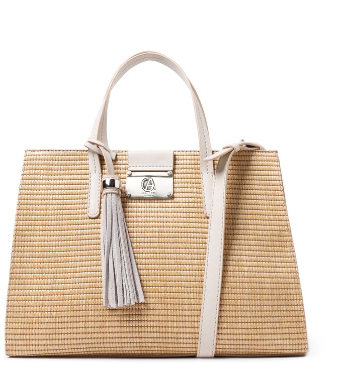 Bolsa Tote Fibra Natural Palermo Grande Bege