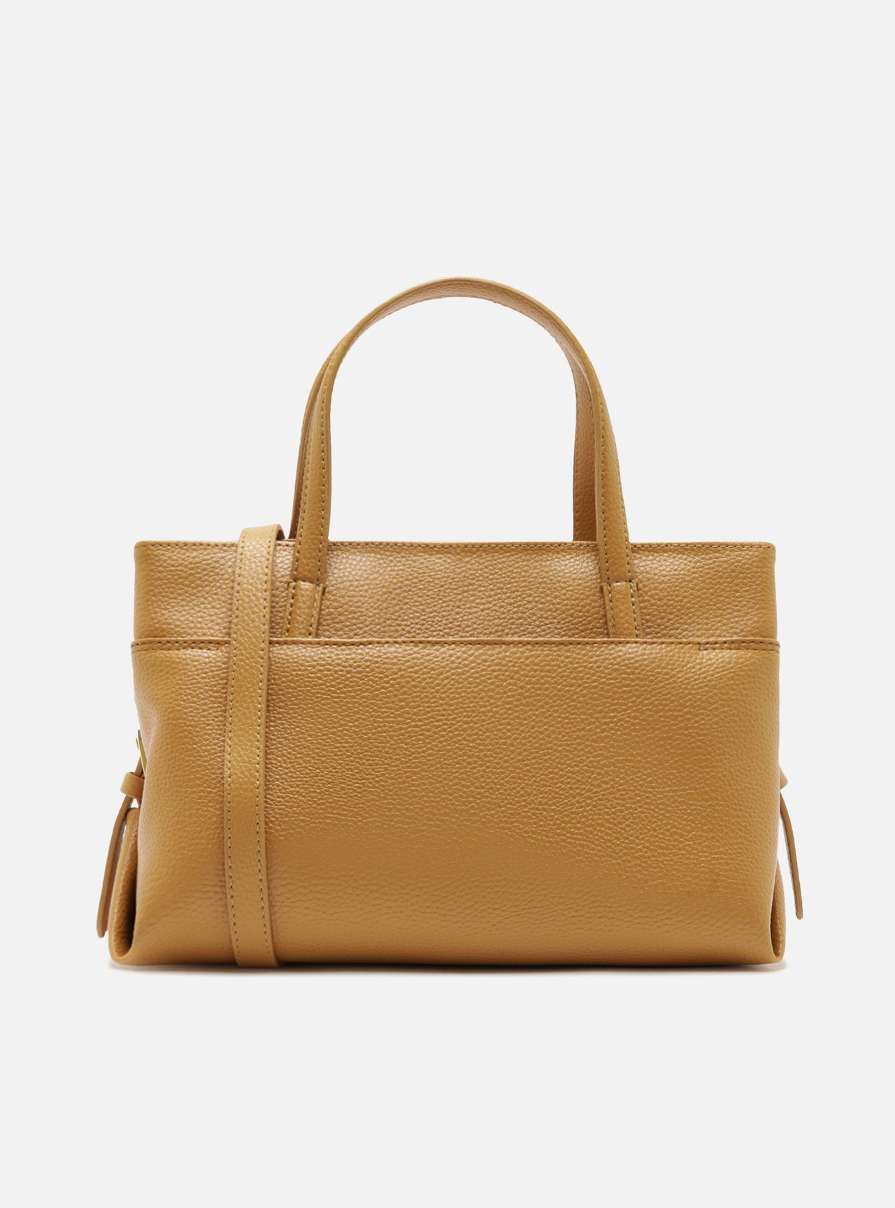 Bolsa Tote Marrom Texturizada Grande Fivelas — foto 3