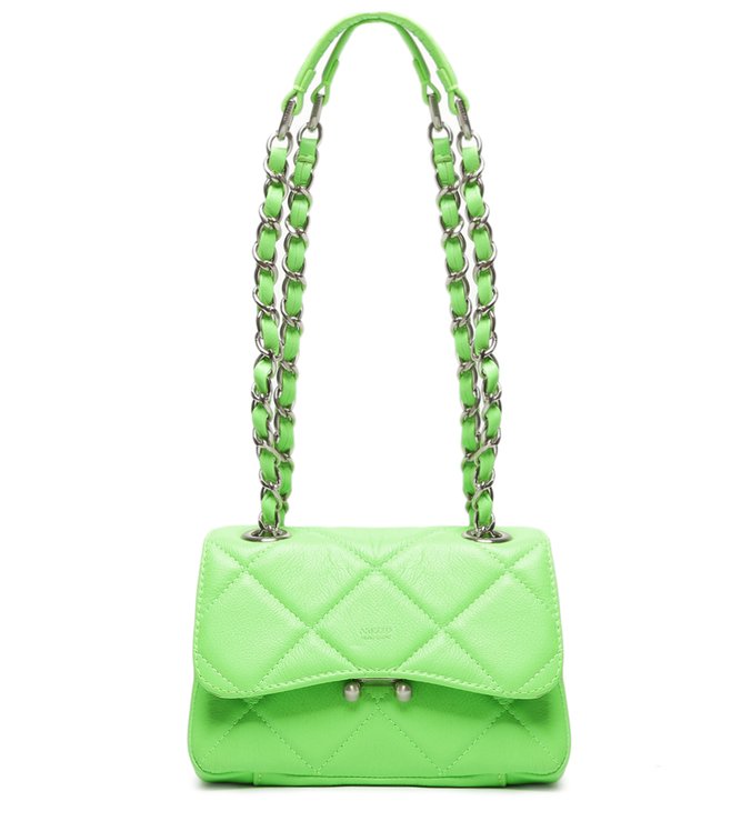 Bolsa Tiracolo Verde Couro Mizz Pequena