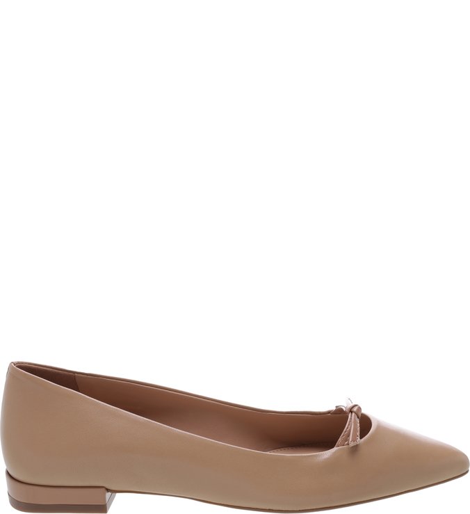 Sapatilha Lady Like Couro Nude-Rose