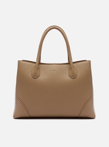 Arezzo — Bolsa Tote Cinza Grande Textura