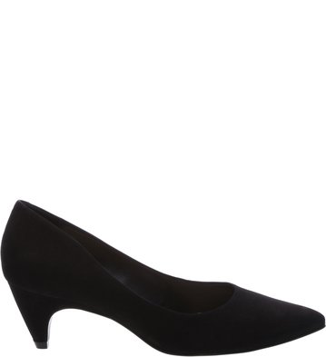 Scarpin Salto Baixo Nobuck Preto