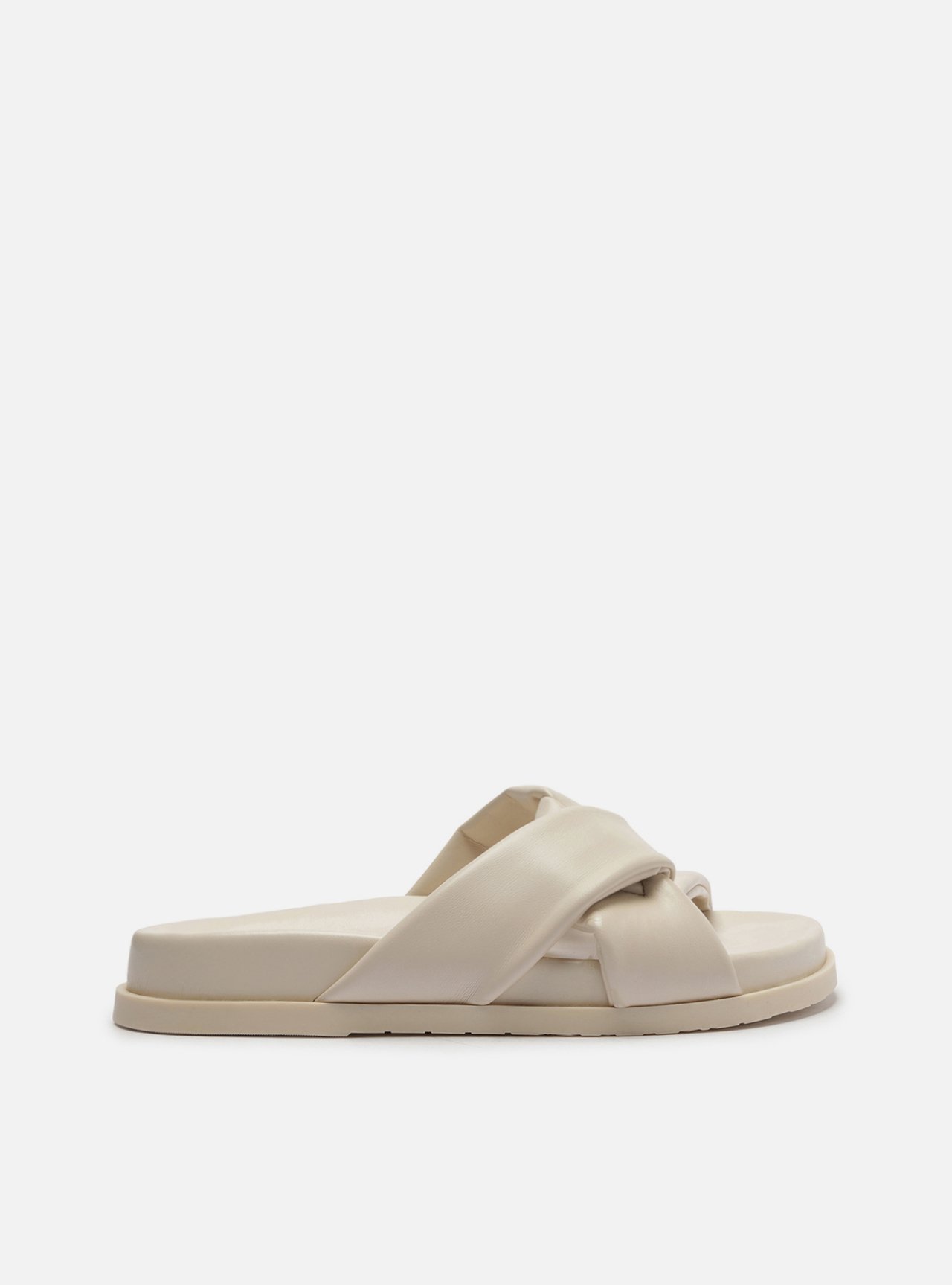Rasteira Off-White Tiras Largas Enlace — foto 1