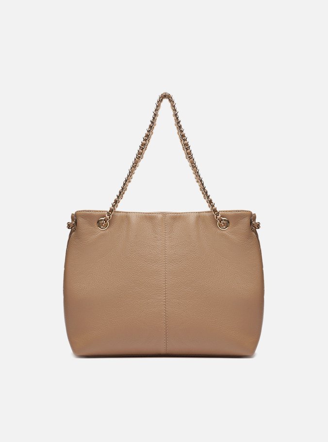 Bolsa Tote Nude Couro Matelassê Média