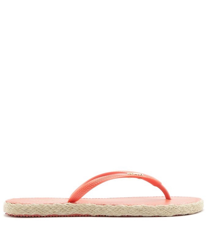 Chinelo Revestido Cordas Trançadas Laranja