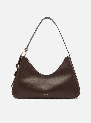 Bolsa Shoulder Marrom Couro Média Metais Lenny Niemeyer