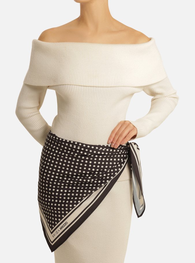 Lenço Preto Poá Brizza