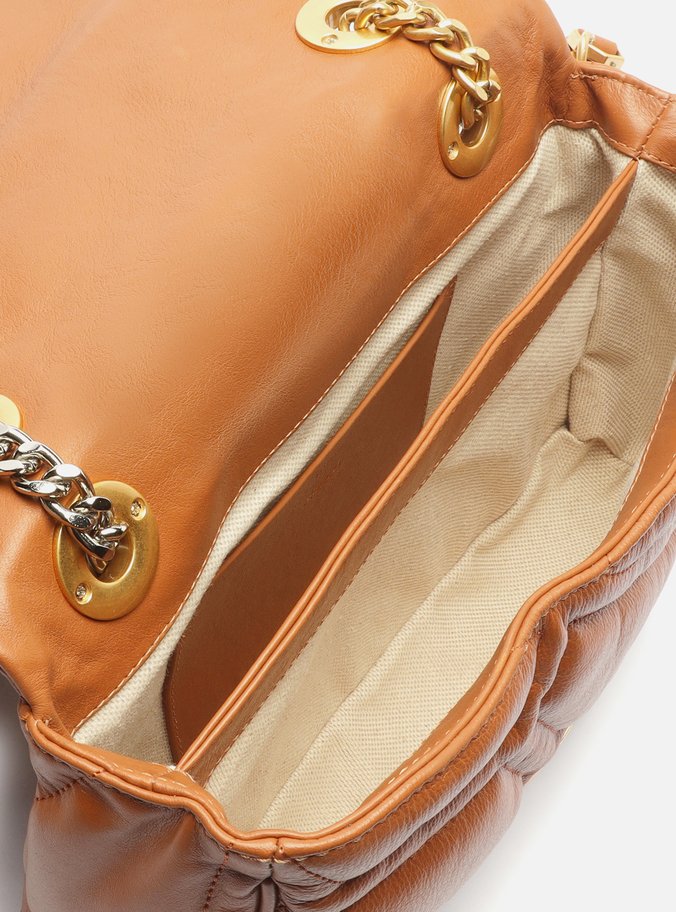 Bolsa Tiracolo Marrom Couro Emma Média Longa