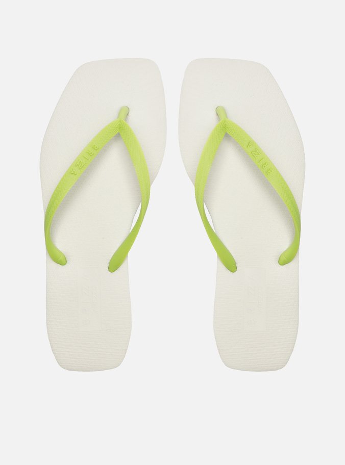 Chinelo de Dedo Multicolorido Square Tiras Verdes