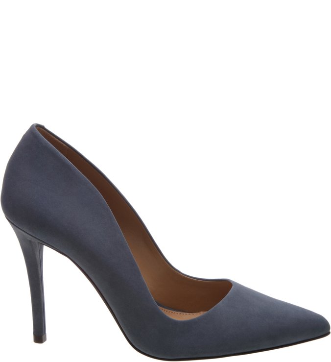 Scarpin Nobuck Salto Alto Bella Blue Oil