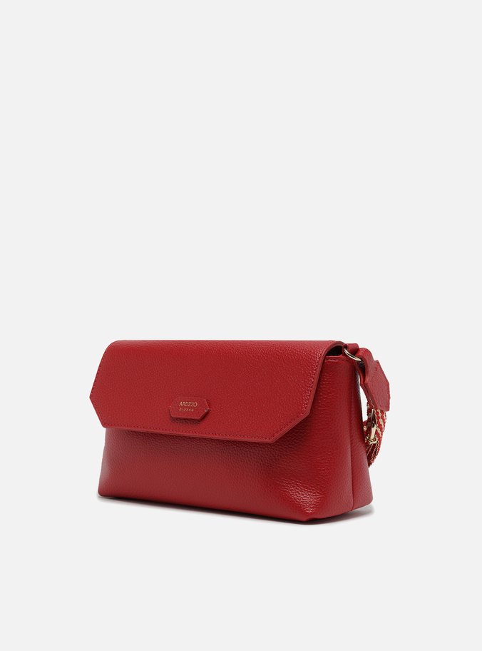 Bolsa Tiracolo Vermelha Média Alça Gorgurão