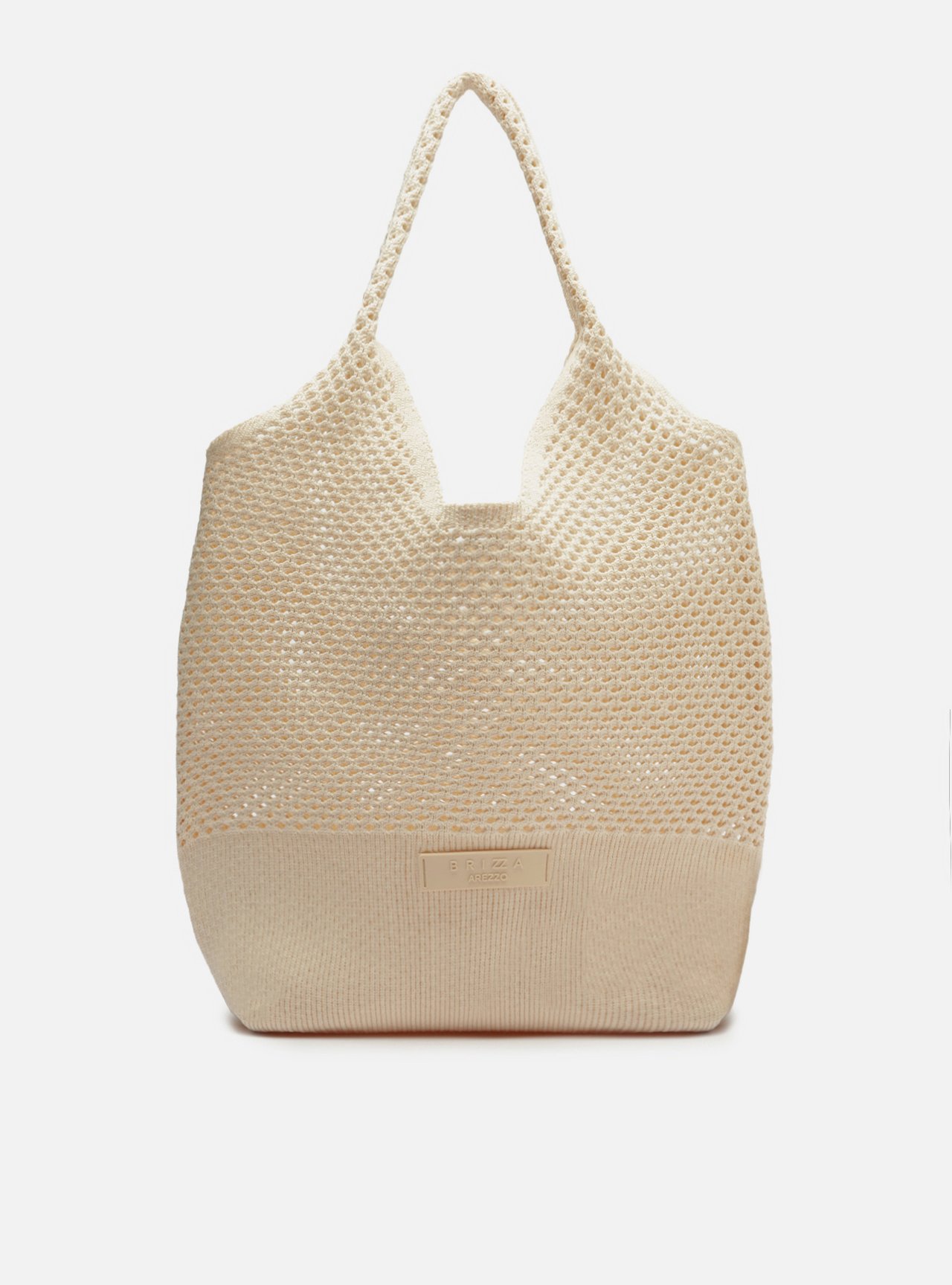 Bolsa Shopping Branca Crochê Paulina Grande — foto 1