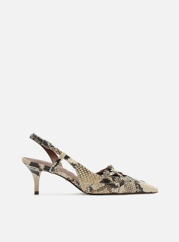 Scarpin Animal Print Salto Baixo New Amélia