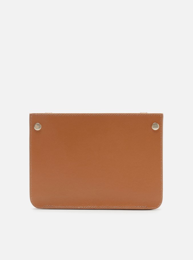 Mini Bag Marrom Couro Porta-Celular