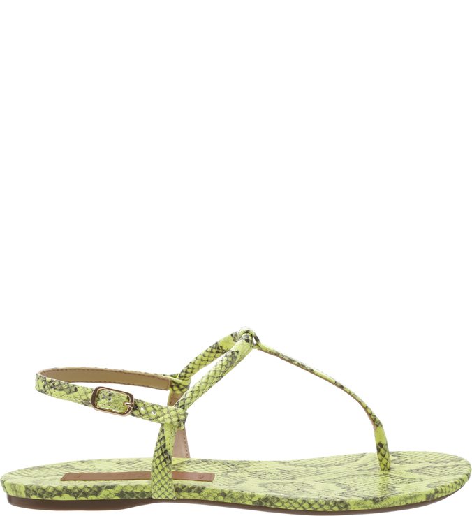 Rasteira Snake Mármore Neon Limão