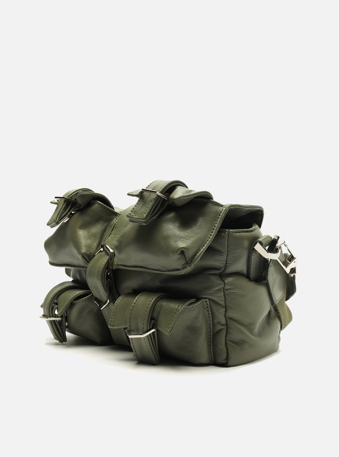 Bolsa Tiracolo Verde Couro Pequena Bolsos