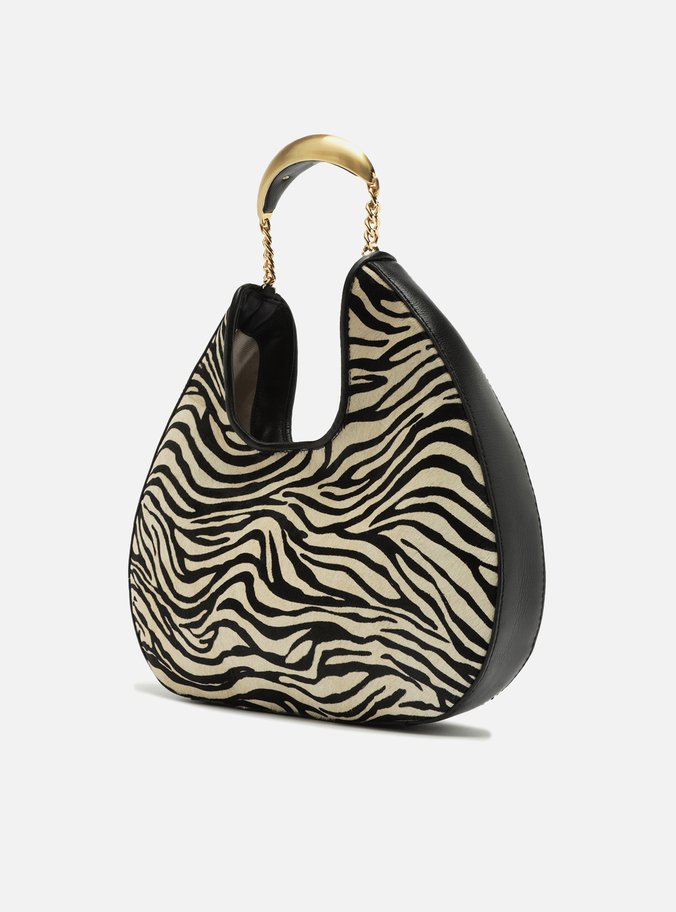 Bolsa Tiracolo Animal Print Média Metal Bold