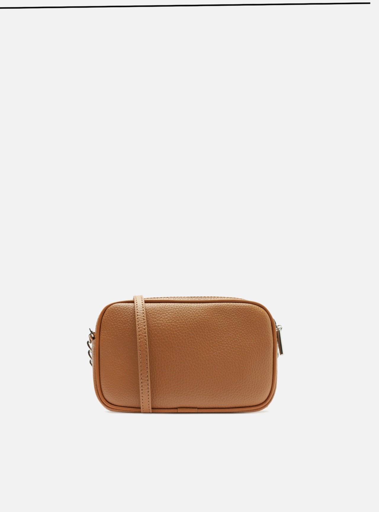Bolsa Tiracolo Marrom Pequena Corrente Basic — foto 3