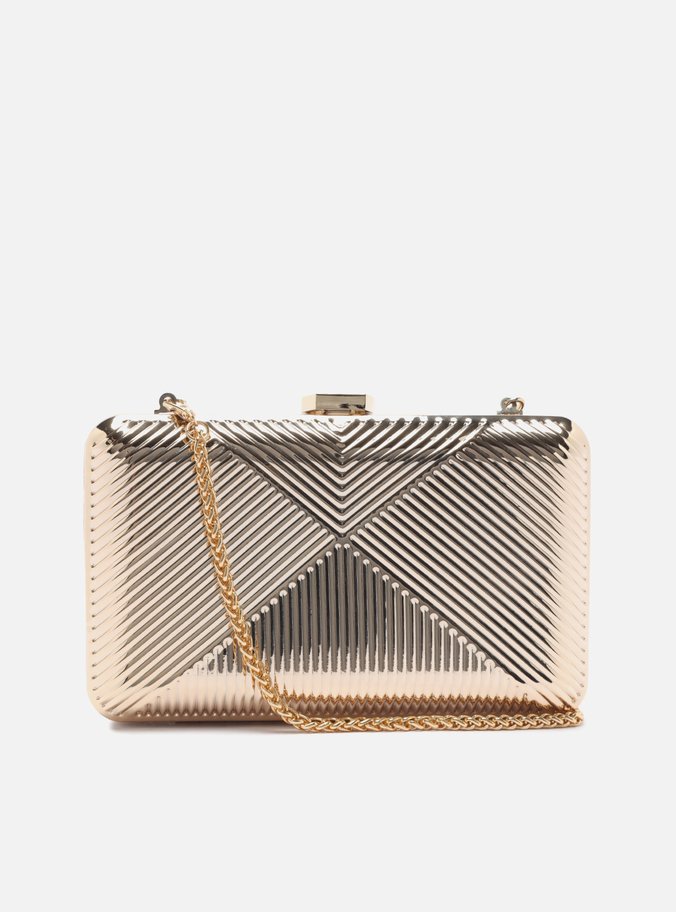 Bolsa Tote Dourada Pequena Metal