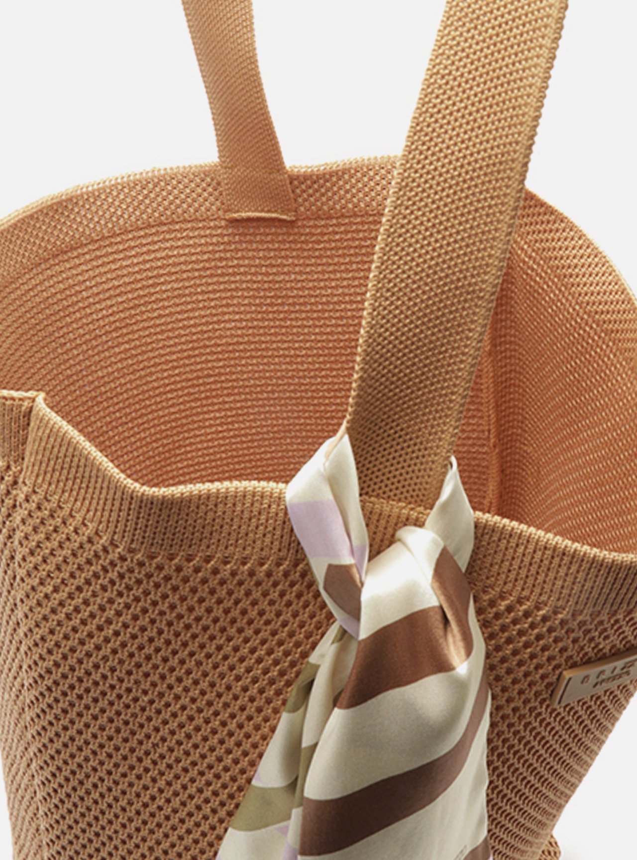 Bolsa Shopping Multicolorida Knit Grande Nó Brizza — foto 4