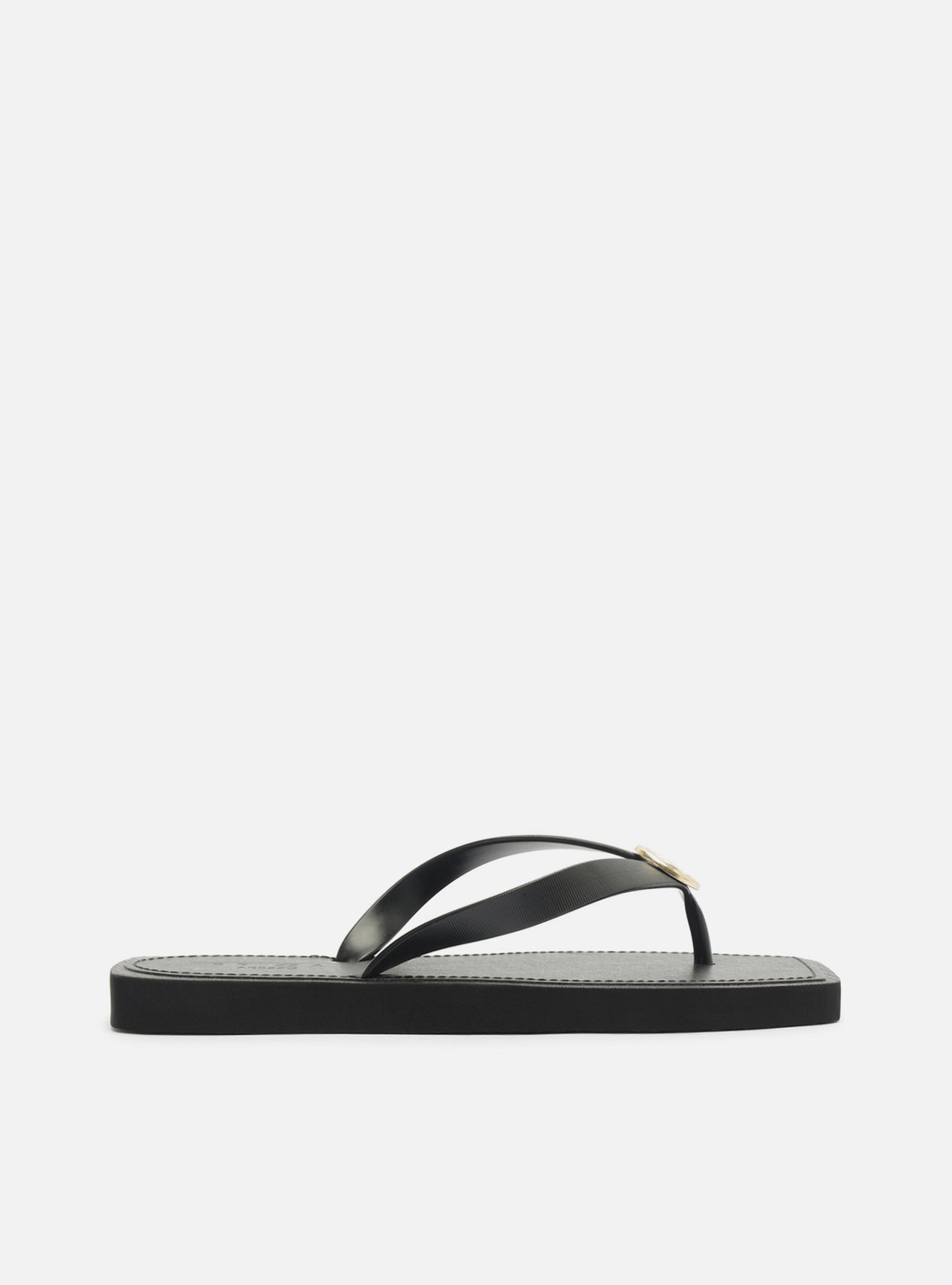 Chinelo de Dedo Preto Metal ZZ Square Brizza — foto 3