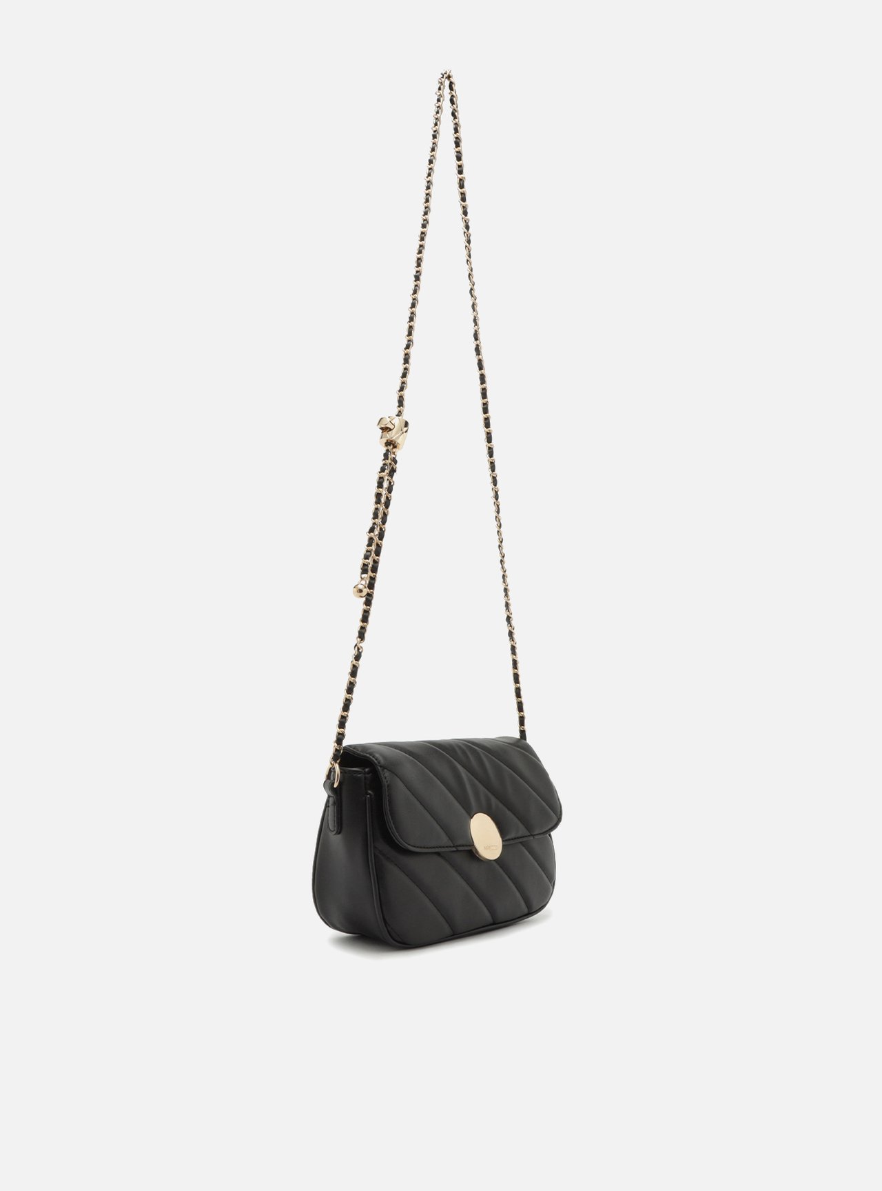 Bolsa Tiracolo Preta Média Matelassê Corrente — foto 5
