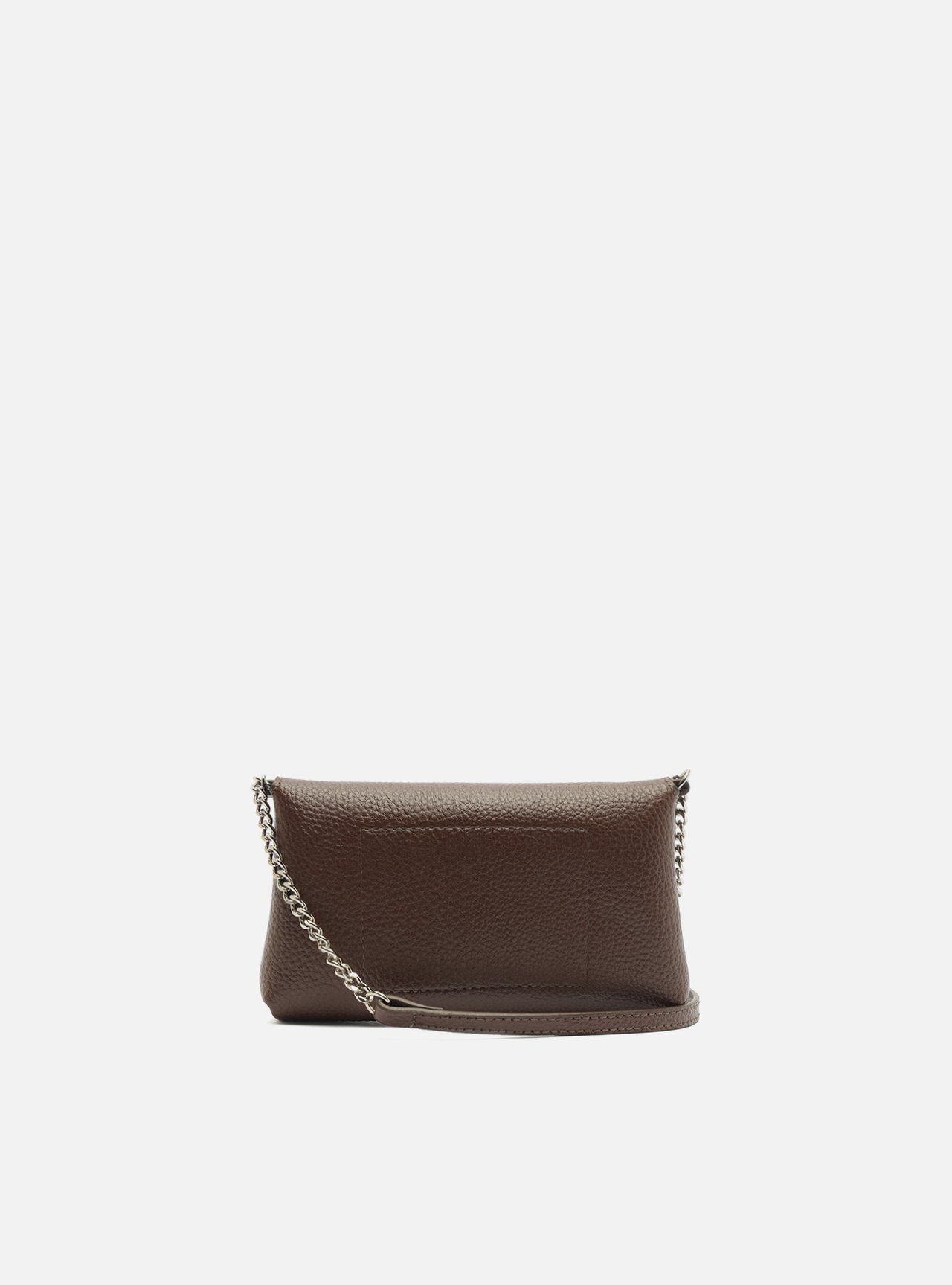 Bolsa Tiracolo Marrom Escura Giorno Pequena Envelope — foto 3