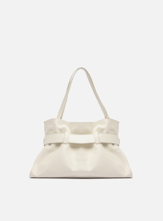 Bolsa Tiracolo Branca Couro Isa Média