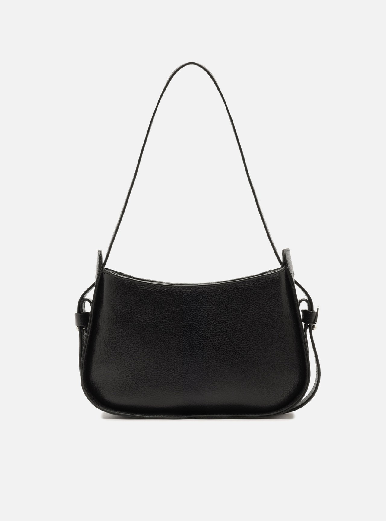 Bolsa Hobo Couro Preta — foto 3