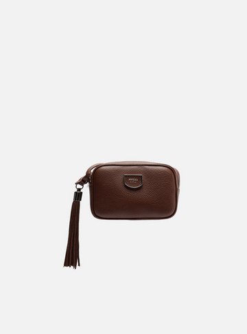 Bolsa Tiracolo Marrom Pequena Tag Barbicacho